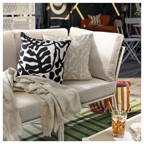 ГРЁНКНАВЕЛЬ GRОNKNAVEL Плед 180x120 см, бежевый/клетка