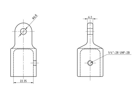 Наконечник рамы тента 7/8", нерж.сталь