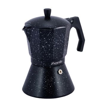 Кофеварка гейзерная 450 мл. Kamille КМ-2513MR (9 порций) из алюминия с индукционным дном