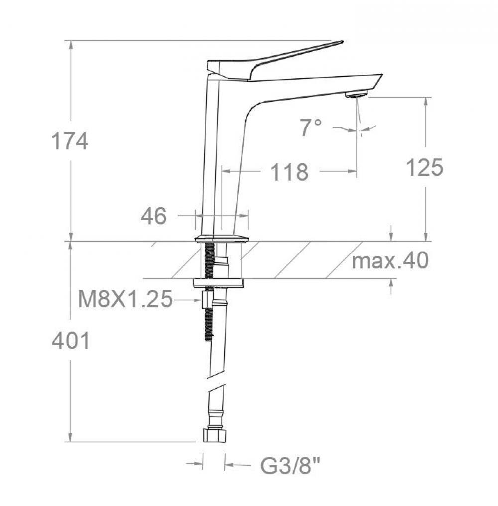 Смеситель для раковины PRISMA 420401OC золото