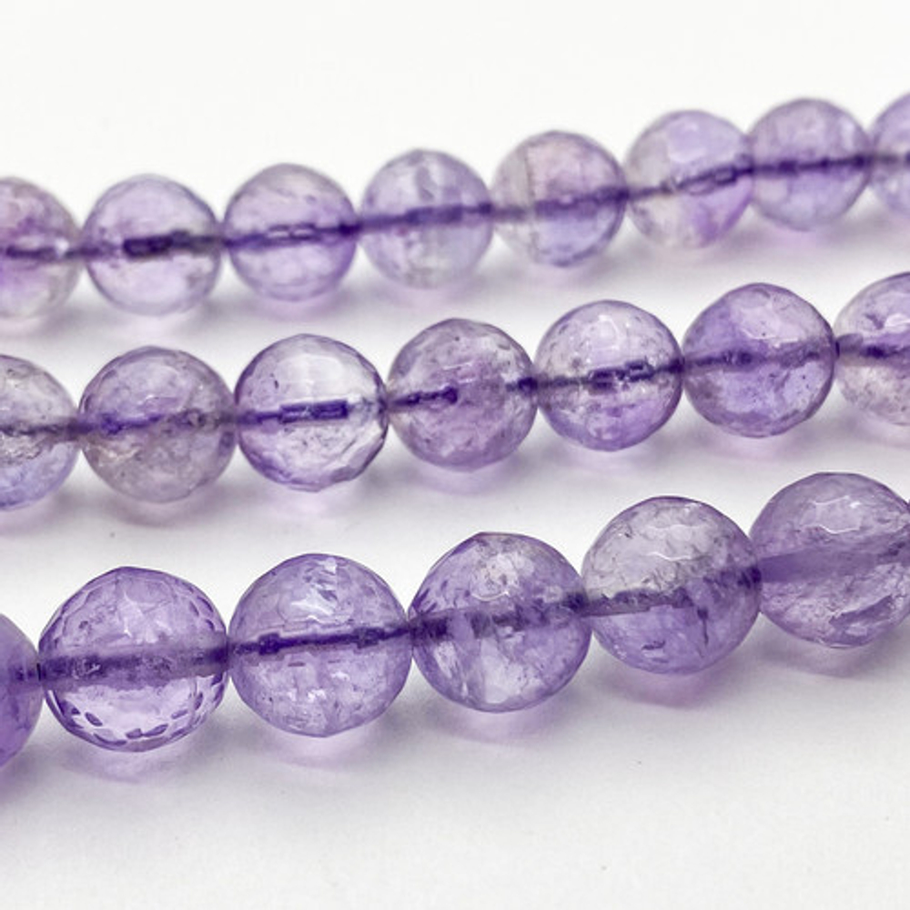 Бусины Аметист граненый, диаметр 9,7-9,9 мм, цена за 10 шт