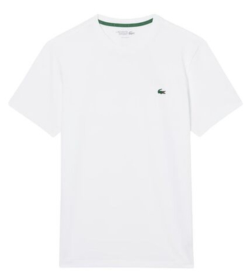 Теннисная футболка Lacoste Ultra Dry Crocodile Graphic - white