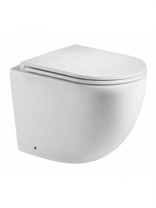 Унитаз приставной Teymi Lina HD безободковый, сиденье микролифт T40104