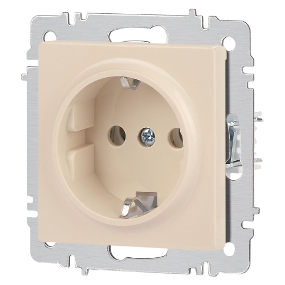 Розетка Intro Accent 6-202-02 2P+E Schuko 16А-250В IP20 СУ AL/CU слоновая кость