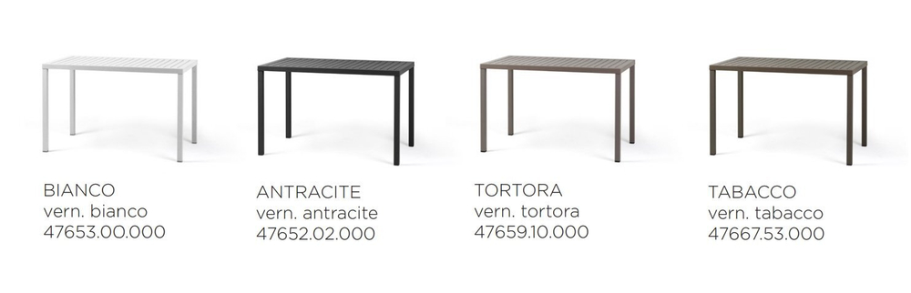 Стол пластиковый обеденный Nardi Cube 120x70, табак