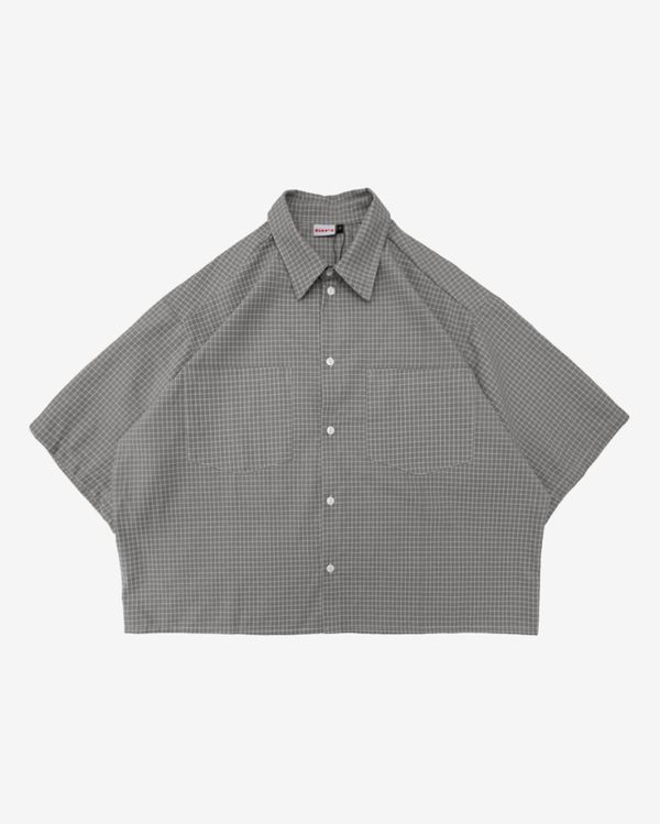 Рубашка укороченная серая - фото 1