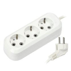 Удлинитель бытовой 3 гн, 7 м, ПВС, 3х1 мм2, с/з, Smartbuy, SBE-16-3-07-Z