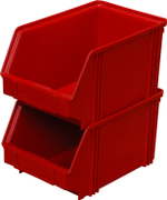Ящик сплошной 250×148×130 мм, объем 4.81 л., арт.: 7967, красный, код: 00565