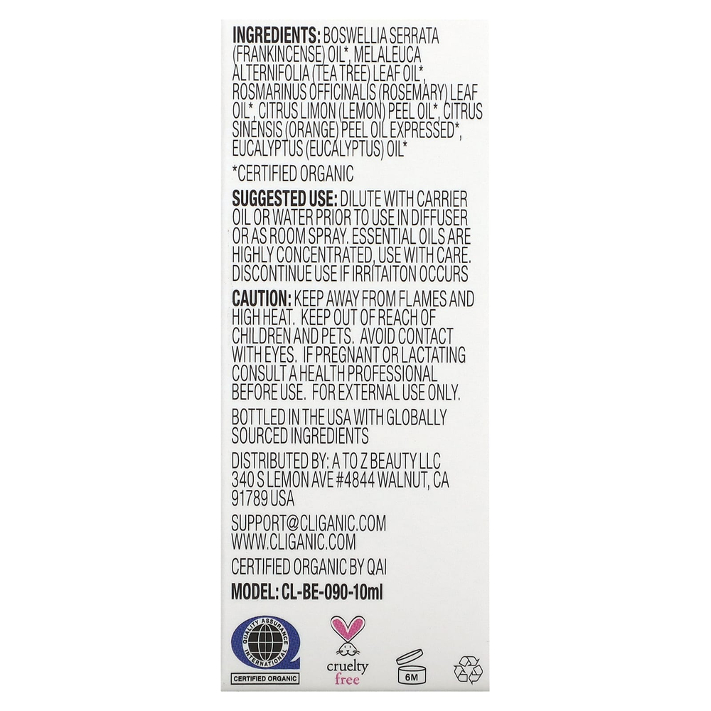 Cliganic, Смесь эфирных масел, Reinforce, 10 мл (0,33 жидк. унц.)