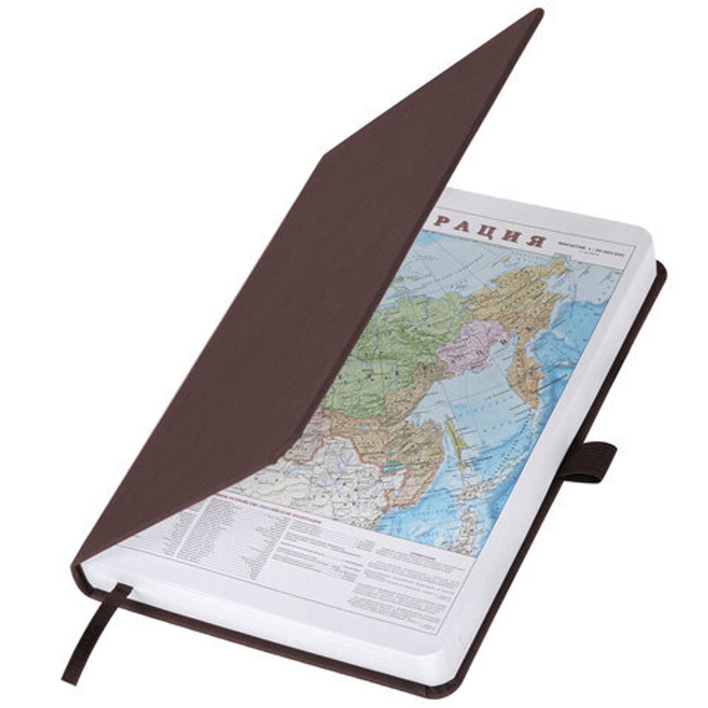 Ежедневник датированный 2023 А5 138x213 мм BRAUBERG "Control", под кожу, коричневый, 114091