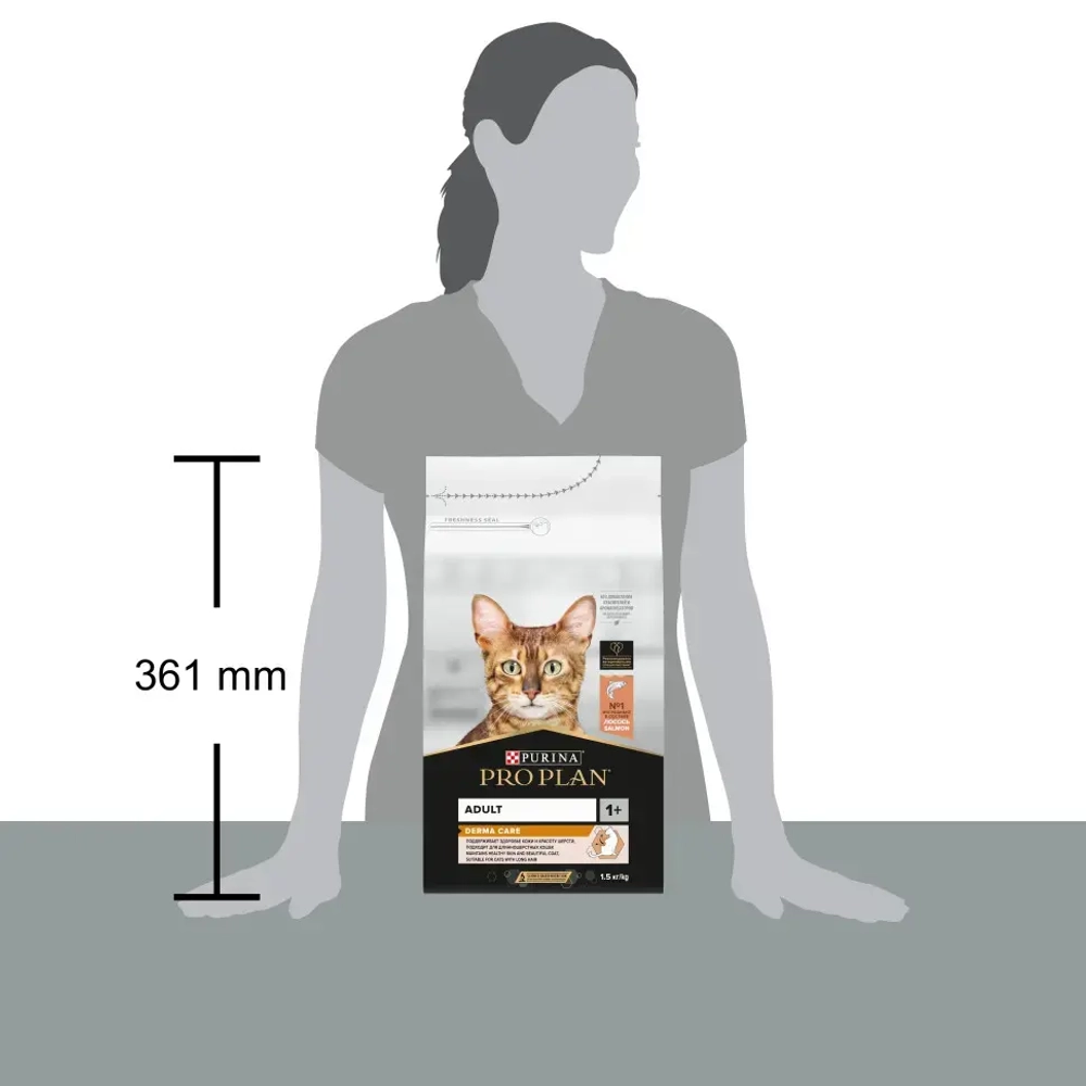 Pro plan cat adult elegant сухой корм для взрослых кошек для кожи и шерсти с лососем - 1,5 кг