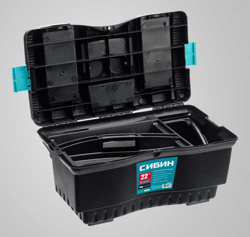 Ящик для инструментов пластик (38010-22) СИБИН 560 х 320 х 275 мм, (22″)