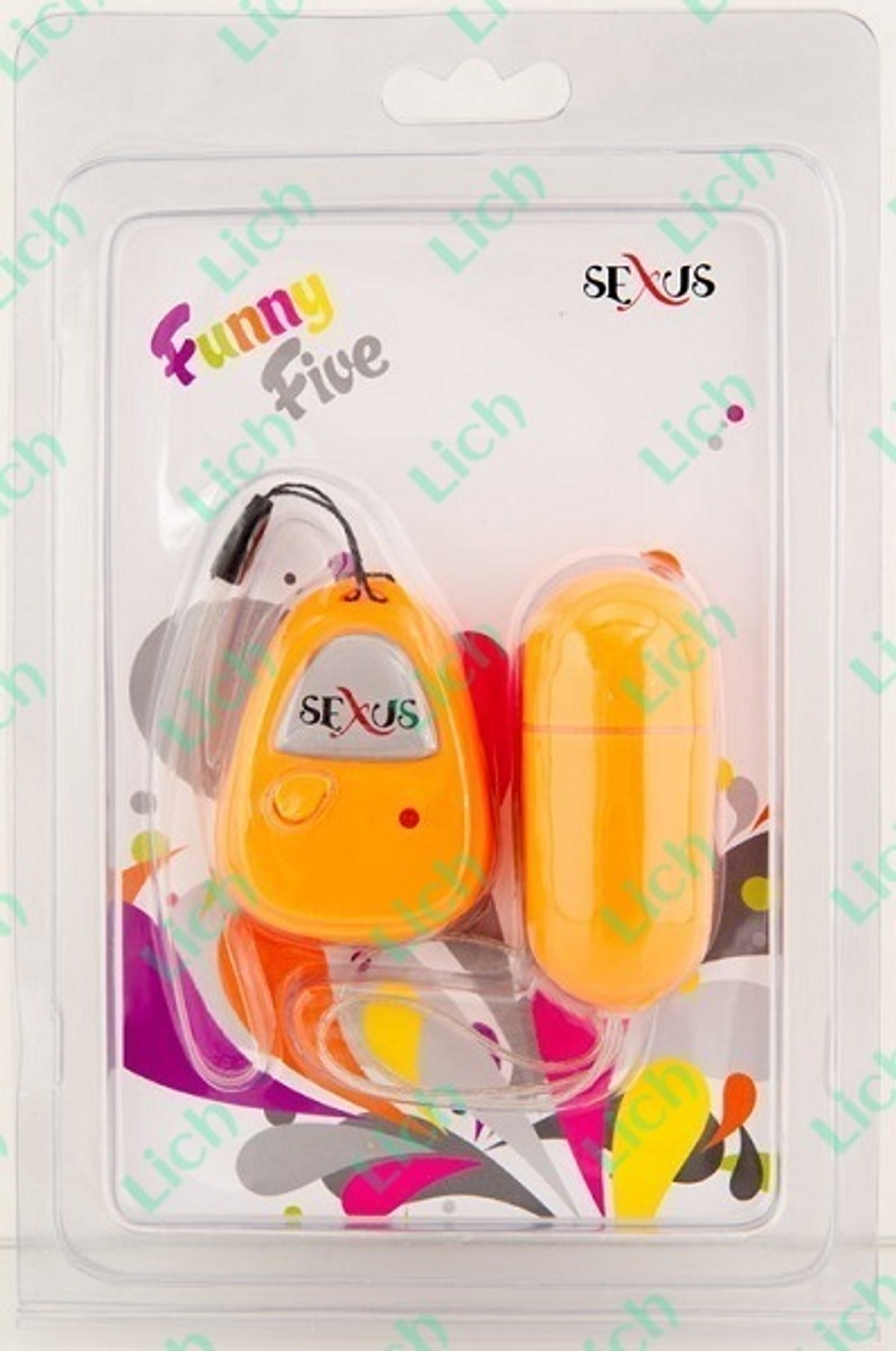 Оранжевое виброяйцо с дистанционным управлением, 7 см.