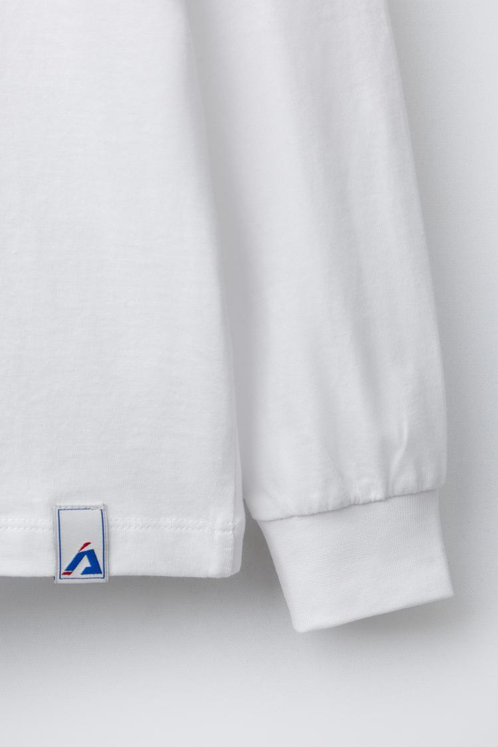 ZARA ЛОНГСЛИВ JOGGING С НАШИВКОЙ, БЕЛЫЙ