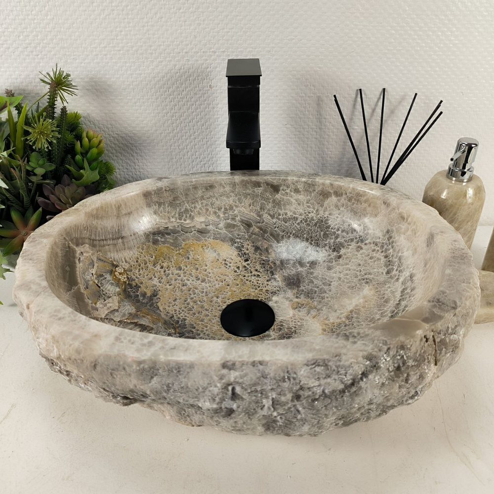 Раковина из оникса Erozy Grey EO-64607 48*38*16 0183
