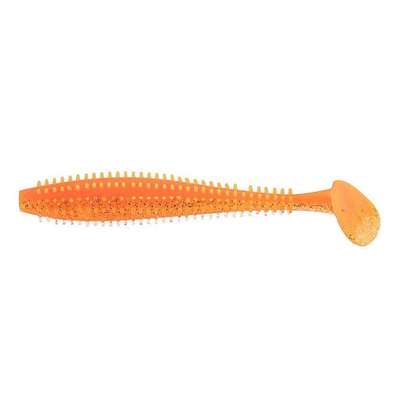 Виброхвост несъедоб. Shaggy 5,12/13 см Orange &amp; Sparkles 20шт. (HS-18-022-N-20) Helios