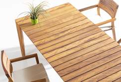 Уличный стол Verda из массива ироко, 200х100 см