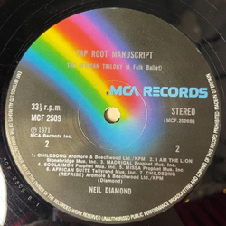 Винтажная виниловая пластинка LP Neil Diamond Tap Root Manuscript (UK 1970)