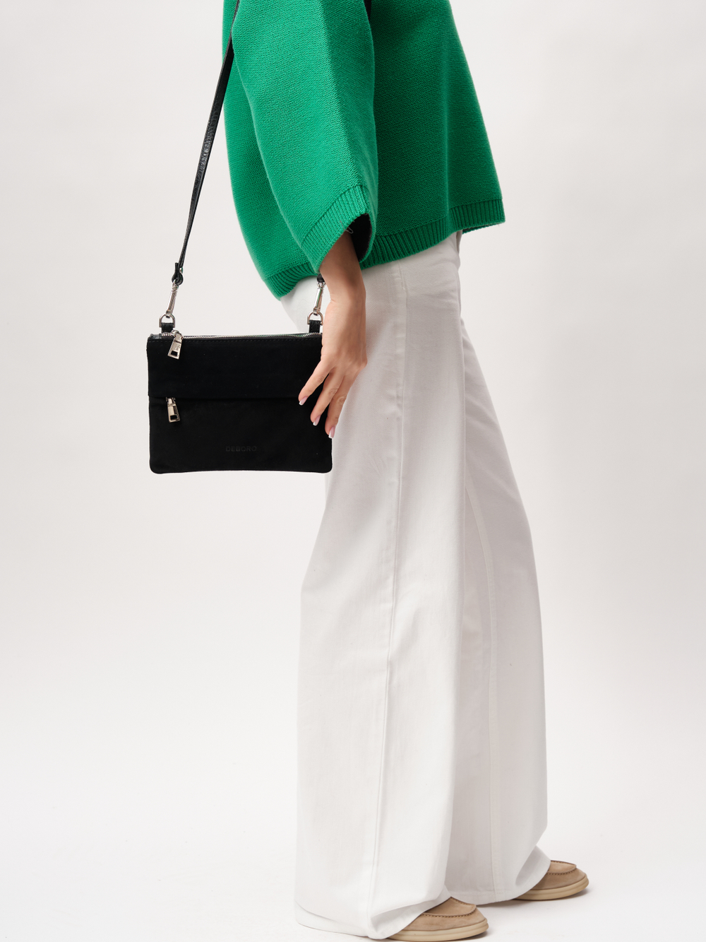 Замшевая кросс-боди Deboro 3017 черный