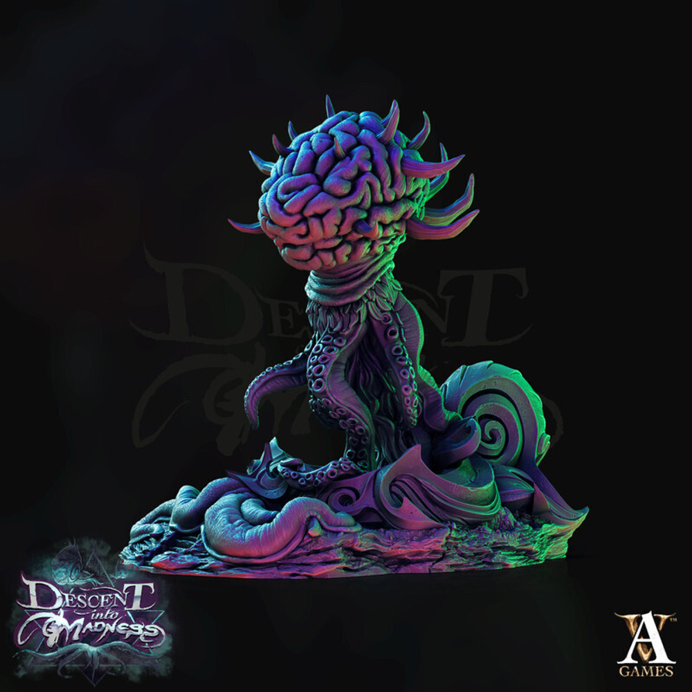 Древний мозг  Иллитид mind flayer Illithid Свежеватель разума  Монстр Существо Чудовище миниатюра для dnd, днд, pathfinder, фентези, Настольная игра, НРИ, Варгейм, РПГ
