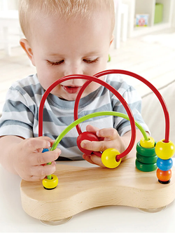 Детский деревянный лабиринт "Цветные шарики"