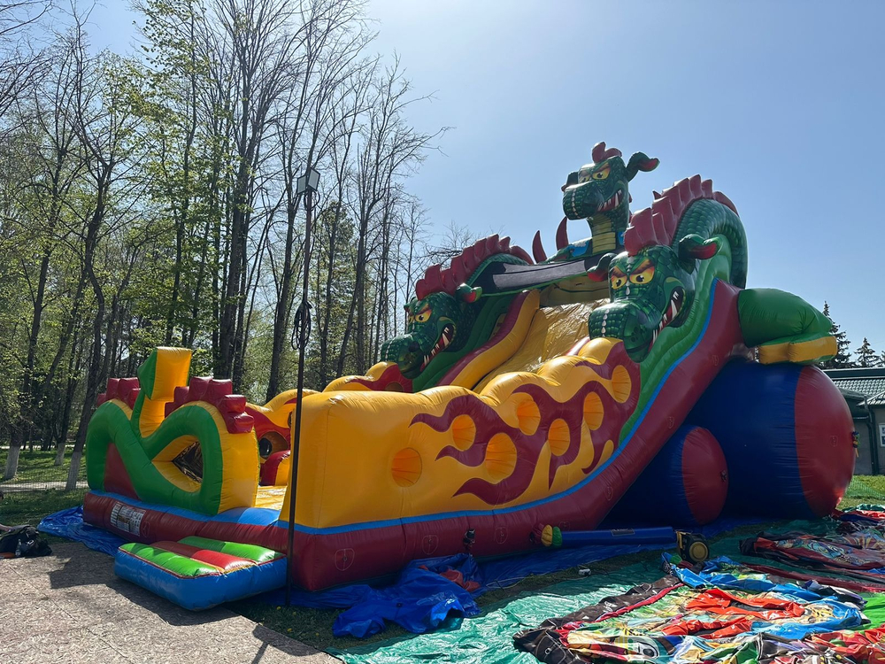 Надувная батутная горка «Змей Горыныч»