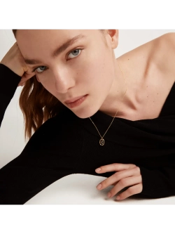 Колье Буква C серебро 925 пробы покрытое золотом