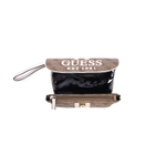 GUESS Synthetic Leather Portable Crossbody Clutch Medium Women"s Black/Latte