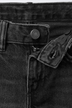 ZARA ДЖИНСЫ WIDE LEG С КРЫЛЬЯМИ И БЛЕСТКАМИ, ЧЕРНЫЙ