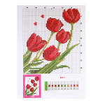 Набор для вышивания бисером 26*20,5см Тюльпаны MY8801