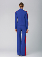 Спортивный костюм спорт-шик электрик с бело-красными полосками