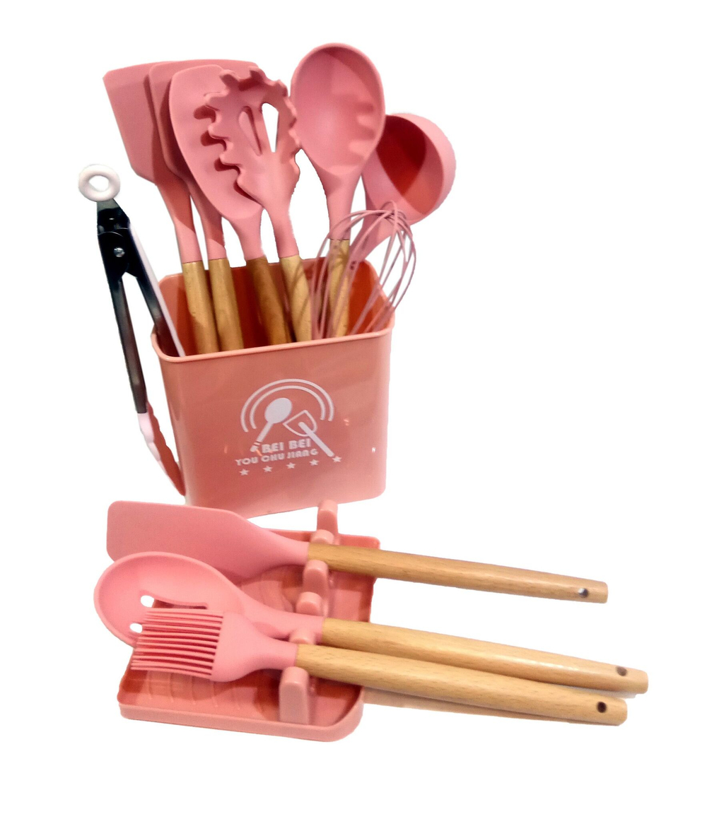 Набор кухонных принадлежностей из 13 предметов, с подставкой