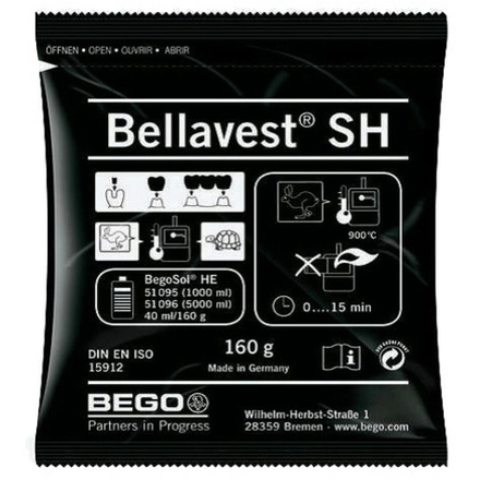 Паковочная масса BellaVest SH универсальная для коронок и мостов (160г). 1шт. BEGO