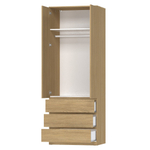 Шкаф распашной ВАРМА СТОР 80, 222*80*57 см, скандинавский дуб