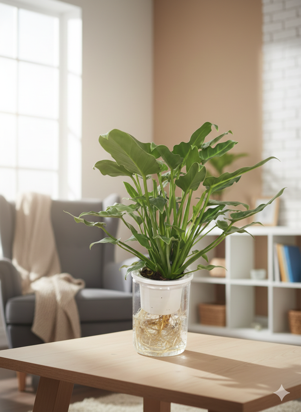 Филодендрон Angel д.11, в горшке с автополивом