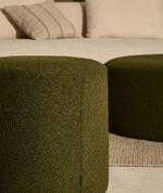 Пуф Kaeli со съемным чехлом из зеленого букле Ø 43 см