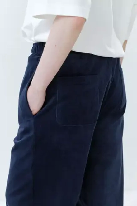 Брюки мужские из синего вельвета