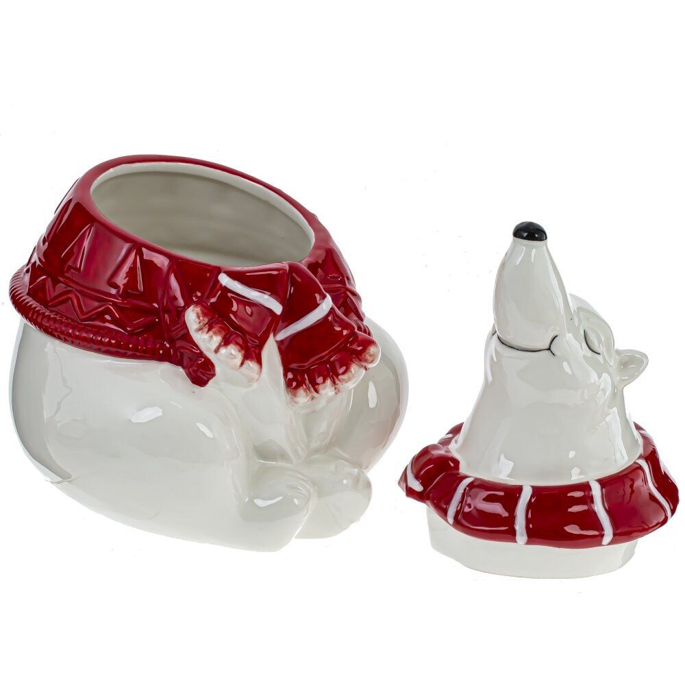 GAEM Конфетница "Белый медведь мечтатель", 1200 мл, L14 W15 H22 см