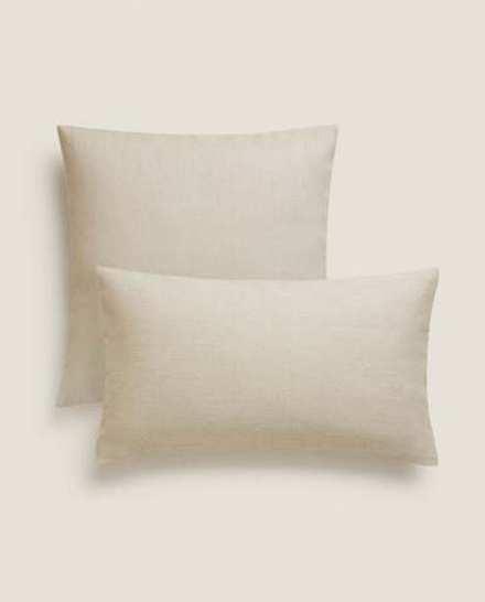 ZARA HOME ОДНОТОННЫЙ ЧЕХОЛ ДЛЯ ДЕКОРАТИВНОЙ ПОДУШКИ, КОРИЧНЕВЫЙ