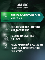 Настенная сплит-система AUX ASW-H12A4/BA-R2DI + AS-H12A4/BA-R2DI, белый