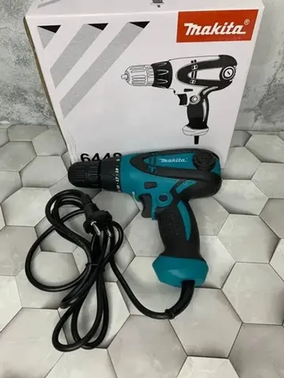 Makita Дрель-шуруповерт электрическая сетевая, щеточный инструмент 670 Вт, 25 Нм/ Мини дрель ручная, шуруповерт от сети