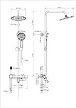 Душевая система с термостатом WONZON & WOGHAND The ONE, Белый матовый (WW-B3094-MW)