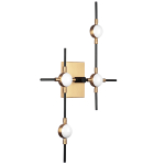 745647 Бра BERGAMO LED 5Wх4 1600LM ЧЕРНЫЙ МАТОВЫЙ/ЗОЛОТО 4000K