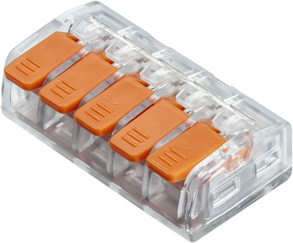 Клемма Navigator NTC-R2 5*2,5 рычаги оранжевая (упаковка 5шт) 39159