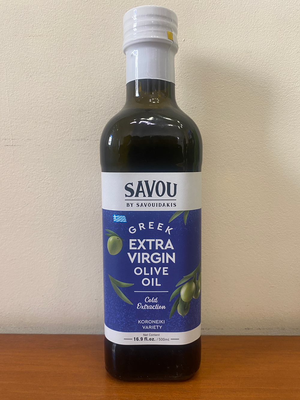 Оливковое масло EXTRA VIRGIN OLIVE OIL SAVOU KORONЕIKI, 500мл, ж/б, Греция
