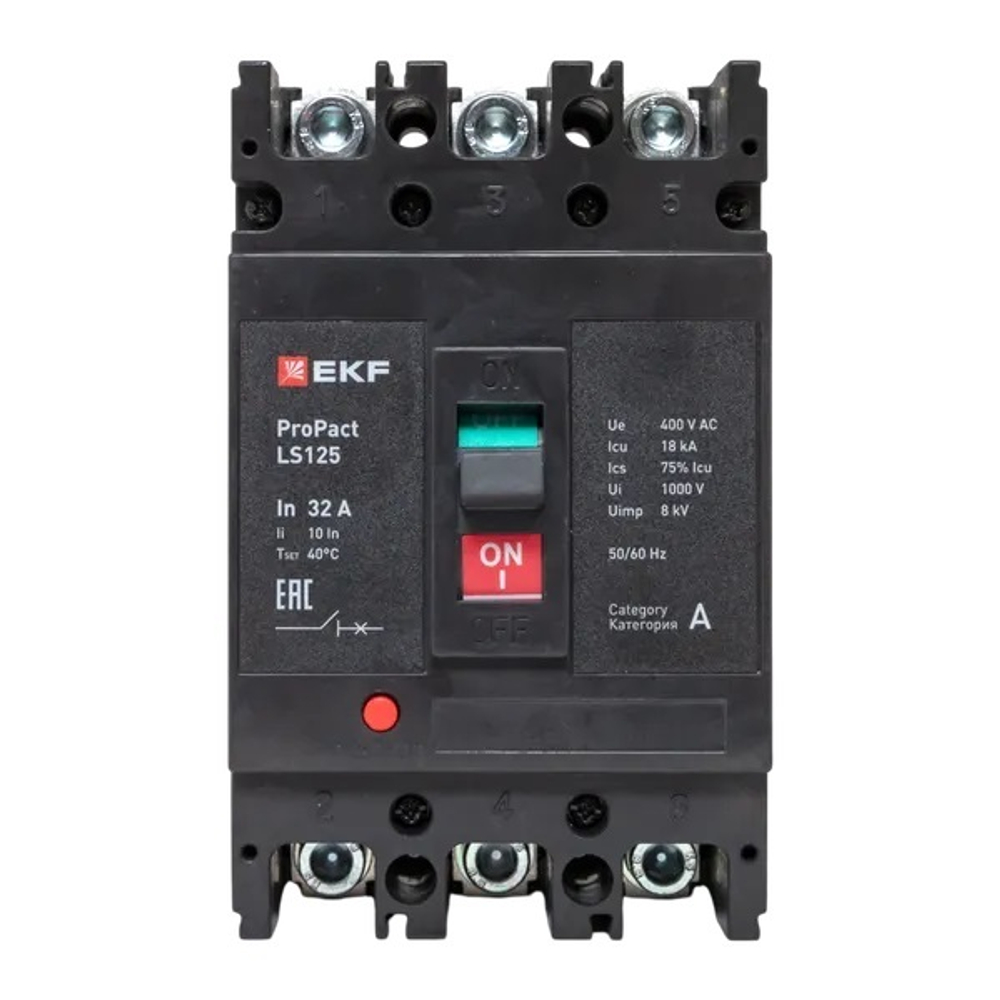 Автоматический выключатель в литом корпусе  EKF mccb-125-18-3-32-ls