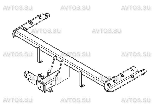 Фаркоп для GAZ Волга SIBER под квадрат 50х50, (без электрики) (паспорт и сертификат) AvtoS.GAZ-11