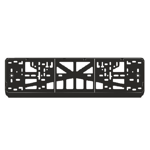 Рамка номерного знака черная универсальная односоставная AVS RN-01