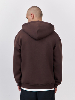 Худи зип с начесом (коричневый)