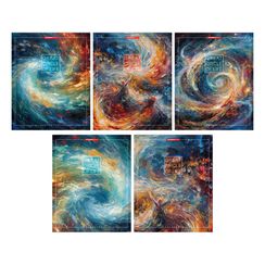 Dəftər \ Тетрадь 96 листов А5  линия Вихри цвета (ассорти)